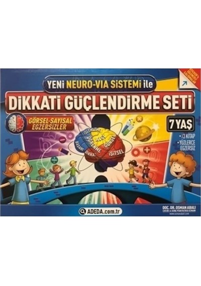 Yeni Neuro-Via Sistemi Ile Dikkati Güçlendirme Seti 7 Yaş (3 Kita