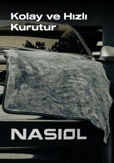 Nasiol Yüksek Su Emici Özellikli Mikrofiber Araç Kurulama Havlusu Çiziksiz Temizlik 60 x 90 CM 600gsm