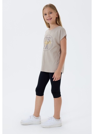 U.s. Polo Assn. Kız Çocuk Kahverengi Tayt Takım 5274-49874 Kahverengi