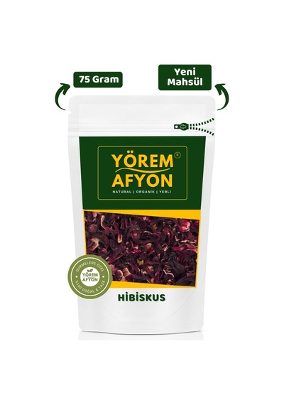 Yörem Afyon Yumuşak Aromalı Şifa Deposu Hibiskus, Hatmi Çiçeği Nar Gülü Hibiscus Sabdariffa 75gr