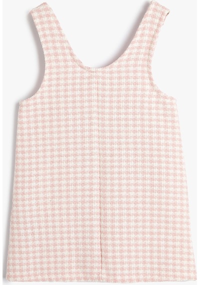 Koton Salopet Elbise Cepli Pembe Ekose 4smg80063aw 4SMG80063AW2C7 Pembe
