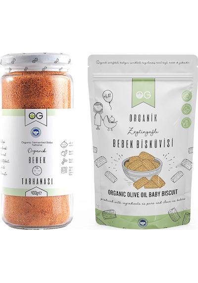 OG natural Organik Bebek Tarhanası ve Organik Bebek Bisküvi Seti +