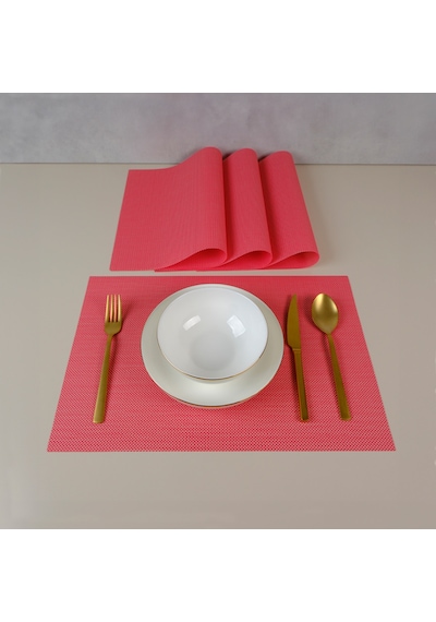 Maxstyle Plaid Cherry 4 Parça Amerikan Servis 30x45 Cm Renkli