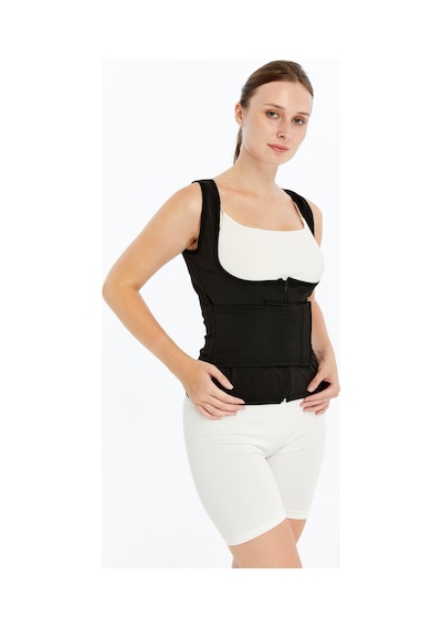 Ff Fit Form Giyim Sauna Termal Yelek Terletme Etkili Atlet Bel Kemer Korse Siyah