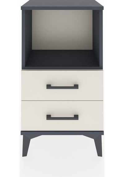 Arges Komodin 2 Çekmeceli 44x30x80 Antrasit-aytaşı Antrasit