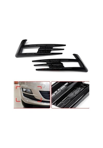 S-Dizayn  Volkswagen Golf 7 Sis Farı Çerçevesi Piano Black 2014-2017