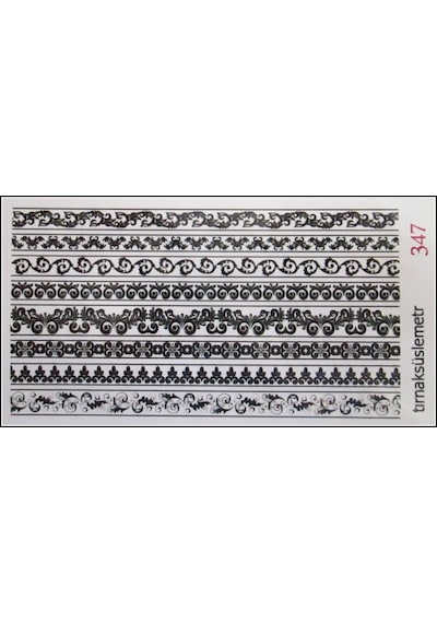Yapraklı Figüler Tırnak Dövme Tırnak Sticker Nail Art 347
