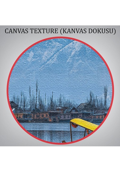 Es10 KY Özel Hindistan Srinagar Dal Gölü Kış Manzara Tablosu-1244 (50 x 70)