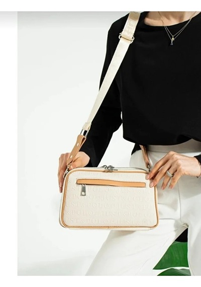 Just Polo Kadın 3d Baskılı Ayarlanabilir Askılı Şık Omuz Çantası Ebat: 16 X 26 Cm Krem - Taba 90678420