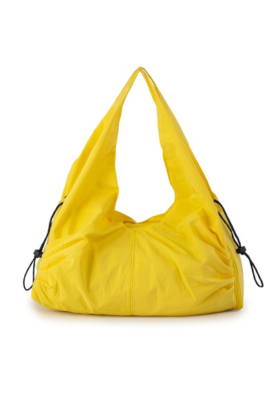 İcone Bag Icone Pliseli Fermuarlı Yoga Çantası, Fitness Çantası, Gym Heybe Görünümlü Pliseli Spor Çantası Sarı