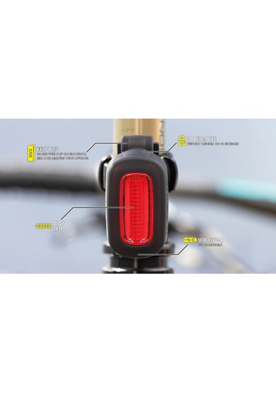 Moon Zircon R C1 90 Lümen Arka Aydınlatma Usb Şarjlı Siyah