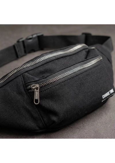 Zennamoda Siyah Unisex Bel Çantası Çapraz Askılı Günlük Kullanım Fermuarlı 30x13 Cm Çok Renkli