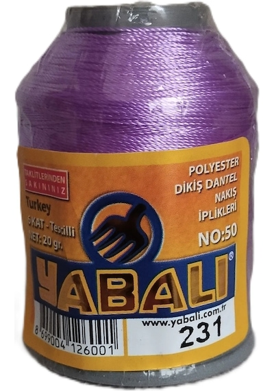 Abarta Yabalı Polyester Dikiş Dantel Nakış Ipliği 6 Katlı No:50 -20 Gram 1 Adet Renk: 231