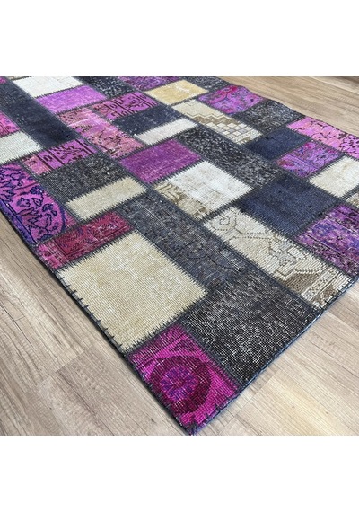 Hoom Rugs Patchwork Mor El Dokuma Kilim Mor