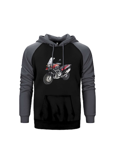 Bmw R 1200 Gs Macera K51 Gri Renk Reglan Kol Kapşonlu Sweatshirt Gri