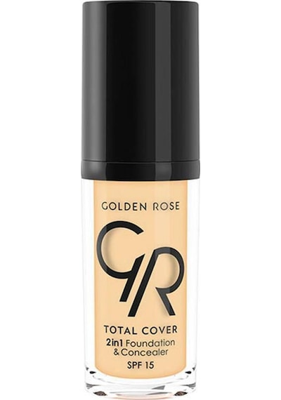 Golden Rose Total Cover Fondöten 21 Light Yellow Beige 30 ML