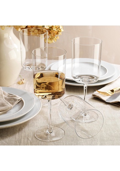 's Kare Şarap Kadehleri 4'lü Set, Kristal Saplı Modern Şarap Kadehleri 16 Oz, Uzun İnce Kenar, Kırmızı Ve Beyaz Diğer