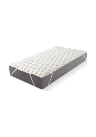 Topper 0.9 - Massage Therapy - 3d Soft Yatak Pedi - Yatak Koruyucu Uyku Pedi 160x200 Beyaz