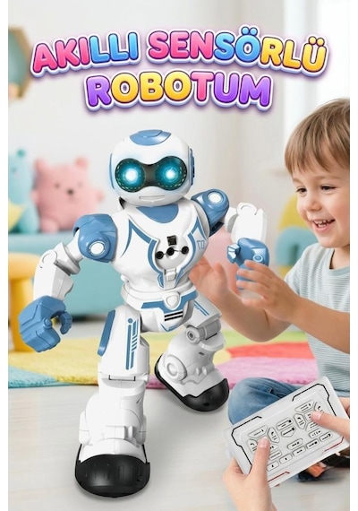Usb Şarjlı Dans Eden Robot 16 Fonksiyonlu Ses Ve Işıklı Programlanabilir Jest Kontrollü Akıllı Robot