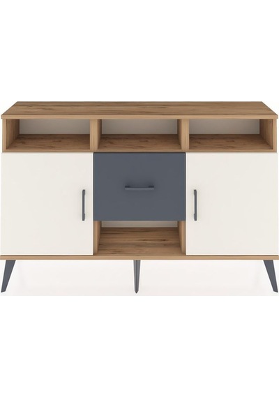 Arges Konsol 5 Raflı Tek Çekmeceli 2 Kapaklı 132x30x83 Çam-aytaşı/antrasit Aytaşı/antrasit Arges Konsol 5 Raflı Tek Çekmeceli 2 Kapaklı 132x30x83 Çam-aytaşı/antrasit Aytaşı/antrasit
