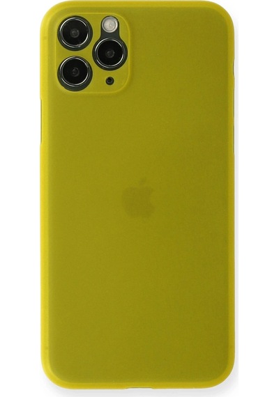 Newface Apple iPhone Uyumlu 11 Pro Max Kılıf Pp Ultra İnce Kapak Semeglbl - 18 - Sarı