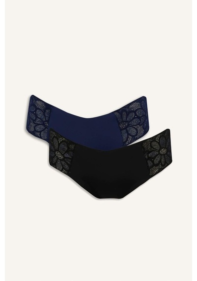 Defacto Dantel Detaylı Micro 2li Hipster Külot Fall İn Love F2122ax25aunv247 Lacivert