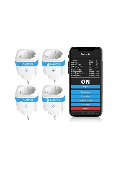 Eightree Tasmota Akıllı Priz, 16a, Elektrik Sayaçlı, Mqtt Ve Alexa Uyumlu Akıllı Prizler