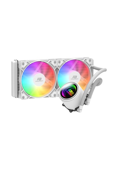Powerboost 240mm Cırcle 240w Pb-lcs-cr240w Rainbow Fanlı Am5-1851p Sıvı Soğutmalı İşlemci Fanı Beyaz
