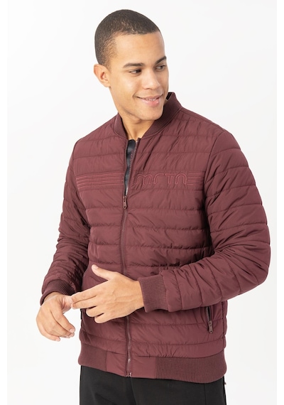 Maraton Sportswear Regular Erkek Hakim Yaka Takma Kol Outdoor Bordo Mont 21741-bordo Bordo
