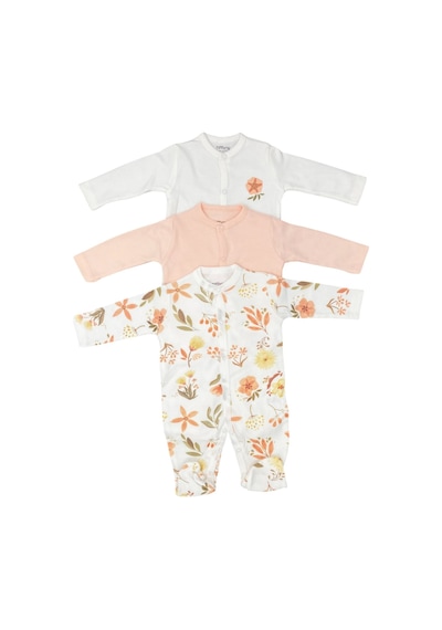Tiffany Baby & Kids Tiffany Baby 3'lü Patikli Bebek Tulum 15040 Ekru