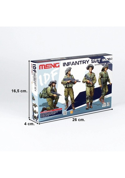 4 Adet 1/35 Idf Piyadesi 2000- Figür Maketi, Meng Hs-004