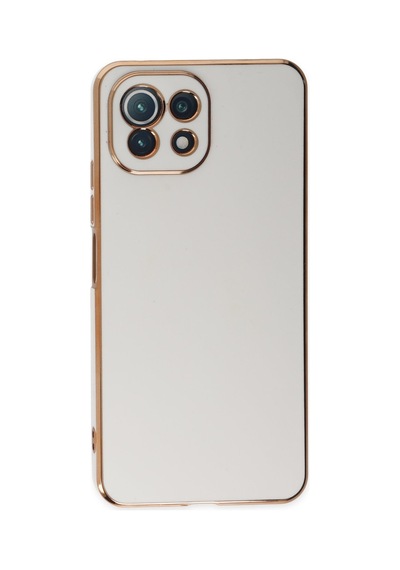 Xiaomi Mi 11 Lite Uyumlu Kılıf Volet Silikon - Beyaz