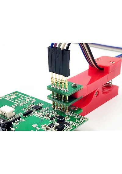 5 Pin Programlama Aparatı 2.54mm Pogo Pin Yaylı Mandal Klips Seri Üretim Entegre