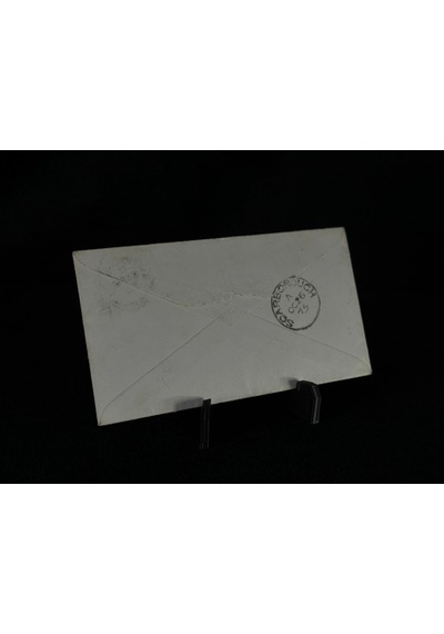İngiltere Klasik Dönem 1875 Victoria Dönemi Red Penny Pullu Zarf Postadan Geçmiş Varış Damgalı