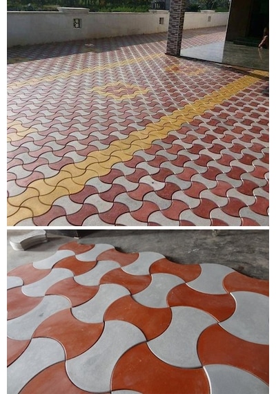Bahçe Taş Kalıbı Parke Taşı Kalıp Zemin Kaplama Kalıbı 49x49 Cm 4