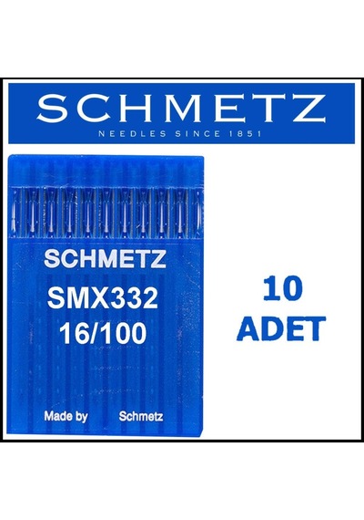 Schmetz Smx332 LG Uyumlu Ksp Kilit Dikiş Makinesi Iğnesi 16/100 Numara