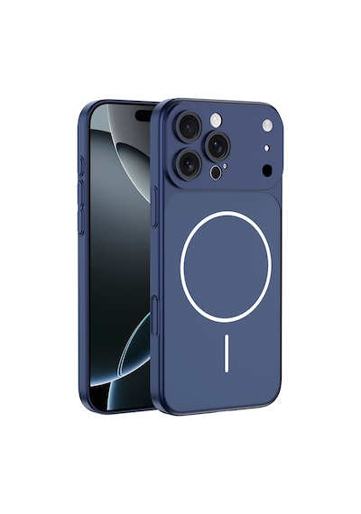 Apple Uyumlu iPhone 14 Pro Max Kılıf 17 Pro Max Görünümlü Kılıf M-safe Şarj Özellikli Premium Pürüzsüz Şık Kapak Gümüş