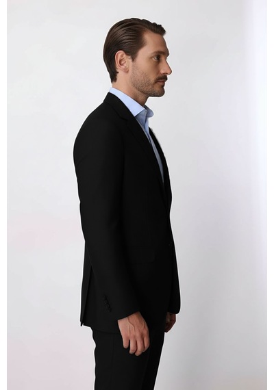 İgs Erkek Siyah Regular Fit Klasik Takım Elbise-23996