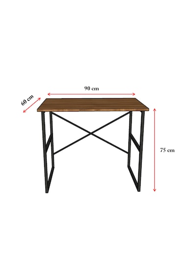 Asra Trend Metal Çalışma Masası METALÇM02 %100 MDF Bilgisayar Masası Safir Meşe