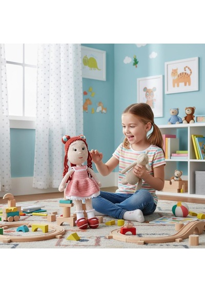 Amigurumi Oyuncak Bebek El Örgüsü Uyku Ve Oyun Arkadaşı Çok Renkli