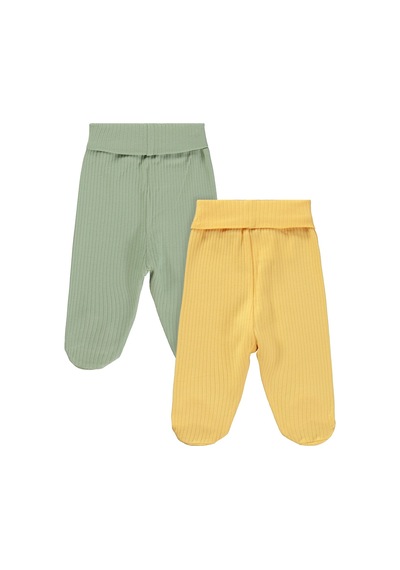 Minidamla Baby Minidamla Patikli Basic 2'li Set 3-9 Ay Tek Alt Bebe - Yeşil
