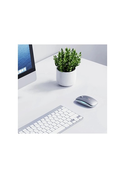 İnphic M5 Kablosuz Fare Şarj Edilebilir Sessiz Kullanım 2.4g Işıklı Usb Mouse - Karbul7476-9