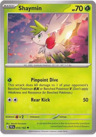 Shaymin 013/162 - Temporal Forces - Pokemon Kartı Mint