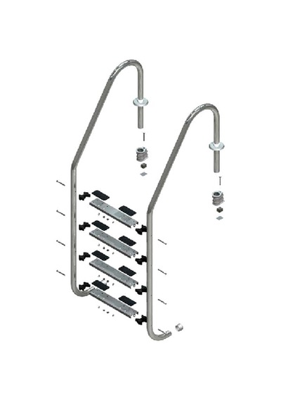 Havuz Merdiveni 4 Basamak Standart Model 316