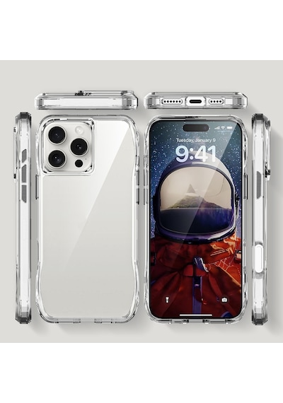 Apple Uyumlu iPhone 16 Pro Max Kılıf Airbagli Şeffaf Zore İncek Kapak Seffaf