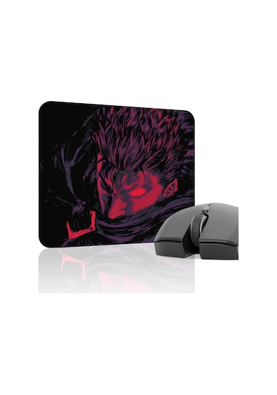 Berserk Kaymaz Dikişli Kauçuk Oyuncu Mousepad V5 - 22x18 Gaming Mouse Pad Fare Altlığı