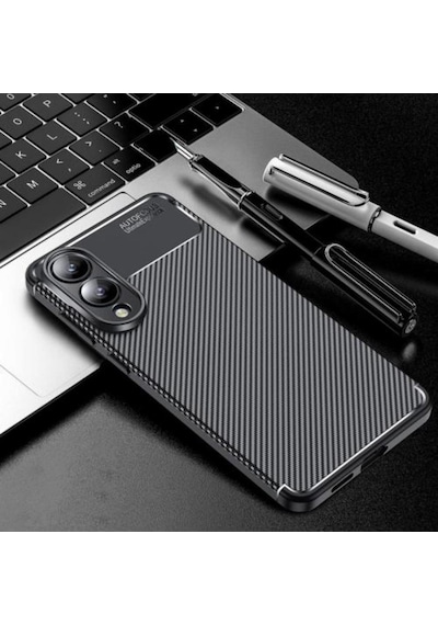 Samsung Galaxy S25 Edge Uyumlu Silikon Kılıf Karbon Desenli Autofocus Tam Darbe Koruma Kapak