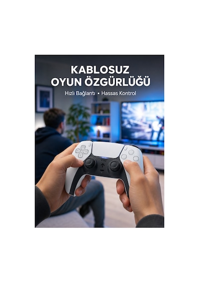 Ps5 Uyumlu Kablosuz Oyun Kolu Sessiz Tuşlar Ve Güçlü Yeni Nesil Çok Renkli