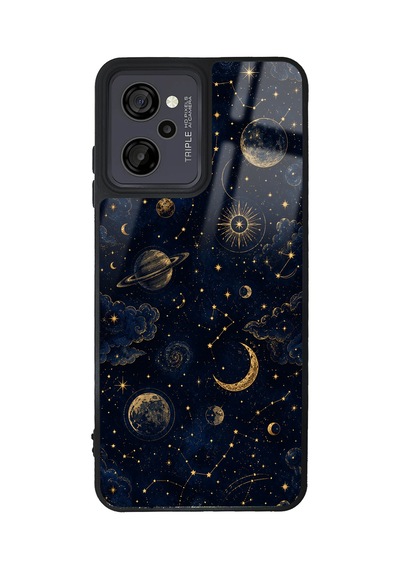 Casper M40 Celestial Night Tasarımlı Glossy Telefon Kılıfı Siyah