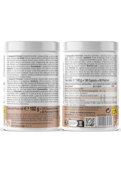Weider Ashwa/gandha Professional Ksm66 Astragin Magnesium